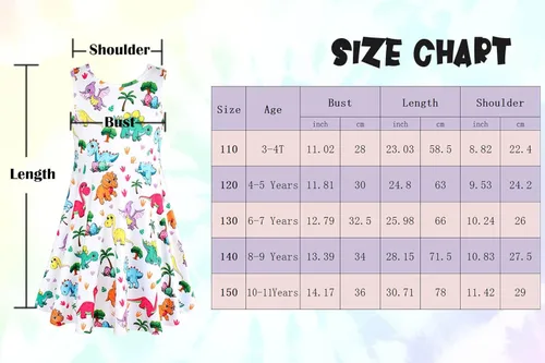 Miniatura 6 de Jeskids - Vestido de unicornio sin mangas para niñas.