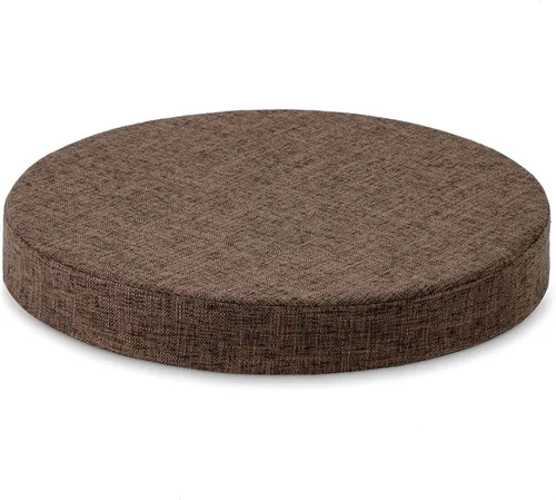 Miniatura 13 de Tromlycs Almohadilla de Cojín de Asiento Redondo para Silla de 14 Pulgadas para Sillas de Taburete Circular Cojín de Espuma Decorativo Beige