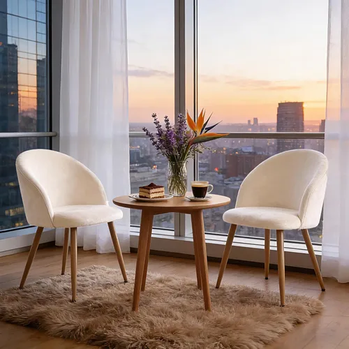 Lightdot Juego de 2 sillas de comedor, cómodos asientos de terciopelo, sillas de sala de estar modernas de mediados de siglo, sillas de cocina