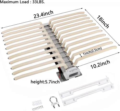 Miniatura 2 de MYOYAY Perchero extraíble para pantalones con 22 brazos de acero, organizador de ropa para armario, para ahorrar espacio y almacenamiento, carga