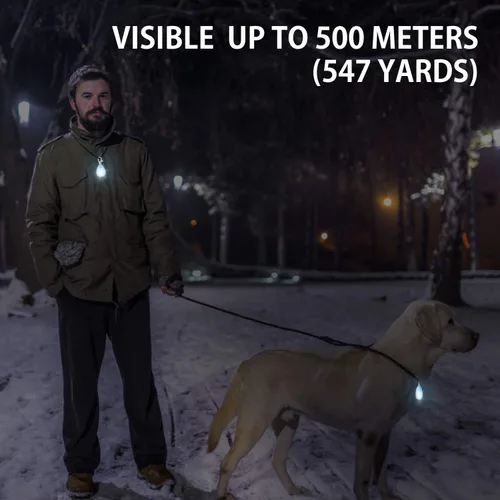 Miniatura 4 de Paquete de 2 luces recargables para perros, luz para collar de perro, impermeable, luces de seguridad LED para perros con 3 modos, múltiples