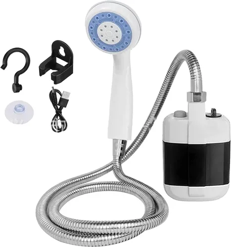 Miniatura 6 de Dpofirs Ducha portátil al aire libre, ducha eléctrica de ahorro de agua, bomba de ducha a batería para senderismo, mochilero, camping, viajes