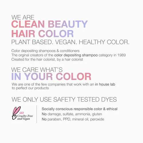 Miniatura 6 de Celeb Luxury Intense Color Depositing Colorwash Shampoo + BondFix Rebuilder, tinte vegano para el cabello, a base de plantas de origen sostenible