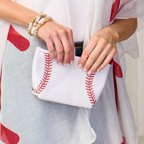 Miniatura 2 de Bolsa de maquillaje, organizador de viaje, neceser para mujer, pequeña funda de cosméticos para bolso, lindo embrague de almacenamiento de tela