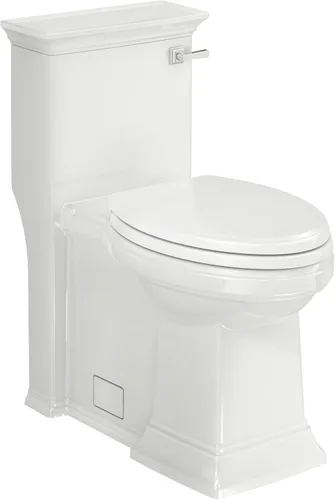 American Standard 2851A105.020 Town Square S - Inodoro alargado de una pieza con asiento, altura derecha, color blanco