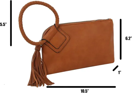 Miniatura 2 de Monedero de mano para mujer, cartera de noche con correa de mano, informal, formal, de cuero vegano, Metro Muse