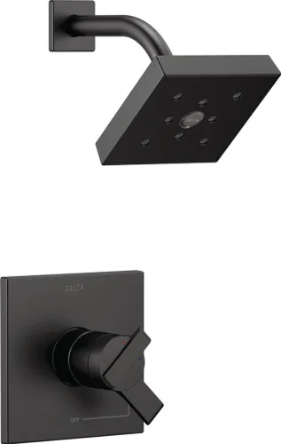 Miniatura 10 de Delta Faucet Ara 17 Series - Kit de molduras de ducha de doble función, cabezal de ducha H2Okinetic de un solo rociador, grifo de ducha de níquel