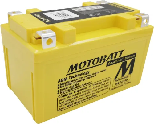 Motobatt Batería MBTZ10S compatible con motocicleta YTX7ABS, YTZ10S 12V 8.6Ah 140CCA
