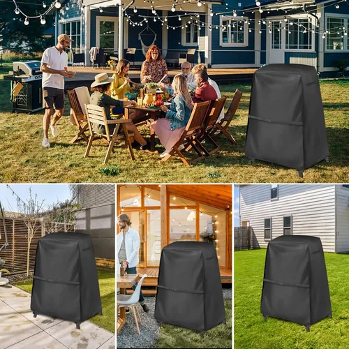 Miniatura 7 de Funda para parrilla Ninja Woodfire compatible con horno de pizza Ninja OO101 con soporte, cubiertas impermeables para parrilla al aire libre Ninjaa