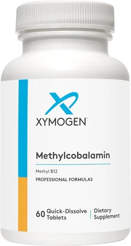 XYMOGEN Metilcobalamina - 5 mg de vitamina B12 - Apoya la metilación saludable, la salud neurológica y la formación de glóbulos rojos - Sin OMG y