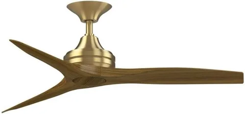 Miniatura 25 de Fanimation Spitfire - Ventilador de techo de 3 aspas, 12 pulgadas de alto y 48 pulgadas de ancho, acabado negro, color hoja de madera de whisky