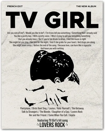 Miniatura 10 de Muerte de una Chica de Fiesta Moody Indie - Póster de Tv Girl - Póster Muerte de una Chica de Fiesta - Decoración de Tv Girl para Dormitorio
