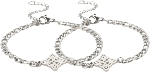 Miniatura 20 de Pulsera de nudo de bruja, nudo celta, símbolo de Wicca pagana, nudo mágico, pulsera de joyería de brujería, pulsera de acero inoxidable ajustable