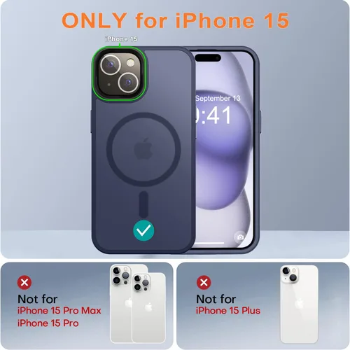 Miniatura 217 de Fuerte magnético para iPhone 11, compatible con Magsafe, [resistente a caídas de 13 pies] Funda trasera translúcida mate con sensación de piel