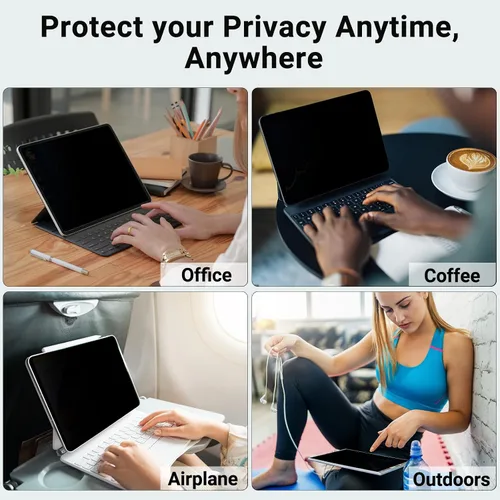 Miniatura 5 de PYS® Protector de pantalla magnético de privacidad para Samsung Galaxy Tab S9 Plus 2023/Tab S9 FE+ Plus/S7 FE 5G, S8 Plus, S7 Plus de 12.4 pulgadas