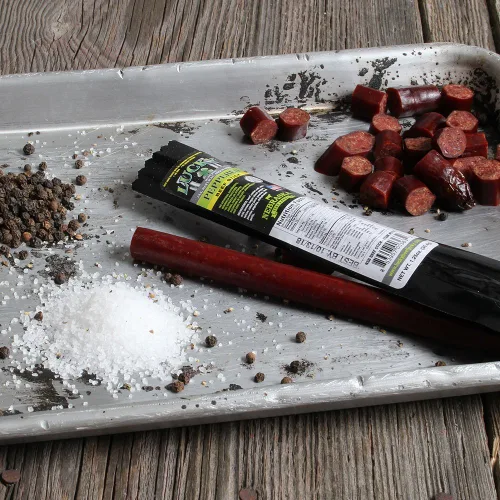 Miniatura 4 de Lucky Beef Jerky Peppered Slab/Stick Combo Pack, 27 onzas (paquete de 16)