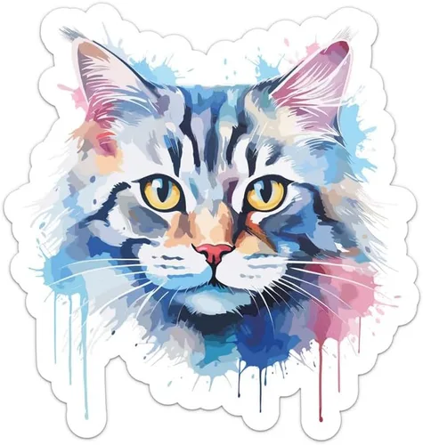 Miniatura 36 de Generic Colorida acuarela Shih Tzu - Calcomanía de vinilo impermeable para automóvil, laptop, pared, ventana, botella de agua, tamaño adhesivo
