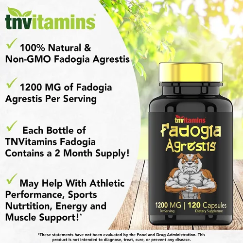 Miniatura 3 de Fadogia Agrestis: 1200 mg - 120 cápsulas Suplemento de extracto de Fadogia Agrestis ultra potente para hombres Energía, potencia, fuerza