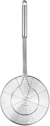 Miniatura 2 de Colador Espumadera de Araña, Swify Cuchara Coladora Asiática de Acero Inoxidable con Mango para Freidora Profunda de Cocina, Pasta, Espaguetis