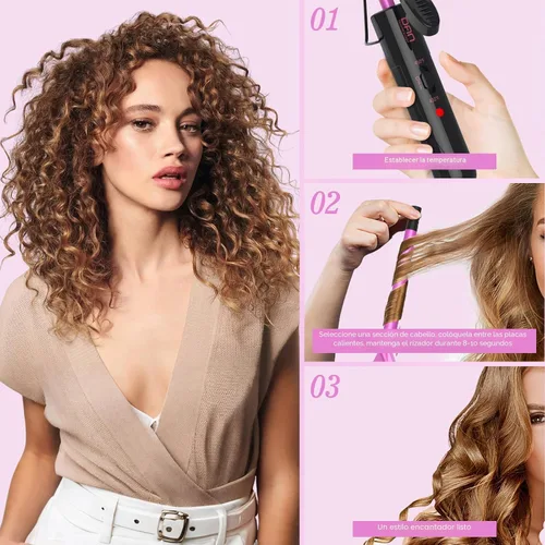 Miniatura 6 de DAN Technology - Varita rizador pequeña de cerámica con temperatura ajustable para rizos apretados en cabello corto y largo (3/8 pulgadas, 10 mm)
