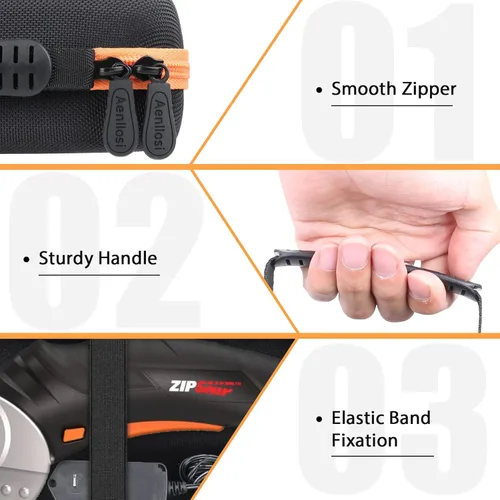 Miniatura 5 de Aenllosi Reemplazo de estuche rígido para WORX WX082L/WX081L tijeras eléctricas inalámbricas ZipSnip herramienta de corte Negro