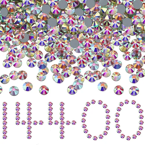 Miniatura 9 de Cindeer 14400 unidades de diamantes de imitación termoadhesivos de cristal de gran cantidad con parte trasera plana, diamantes de imitación