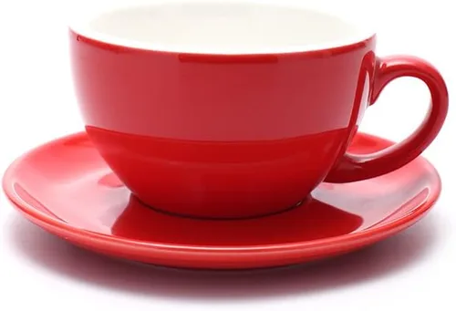 Miniatura 25 de Coffeezone Taza y Platillo de Café Espresso Doble, Cappuccino Pequeño y Café Especial, Porcelana de Hueso Nueva para Cafetería y Barista