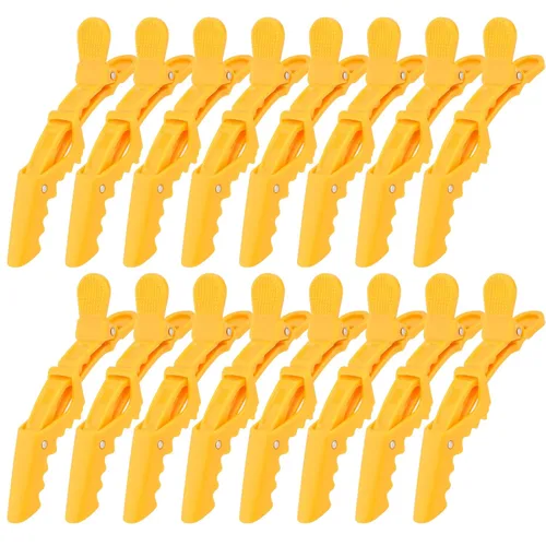 Miniatura 16 de Ondder 14 pinzas de pelo de cocodrilo grandes rojas para seccionar peinado, agarre fuerte profesional para cortar el cabello, 14 pinzas