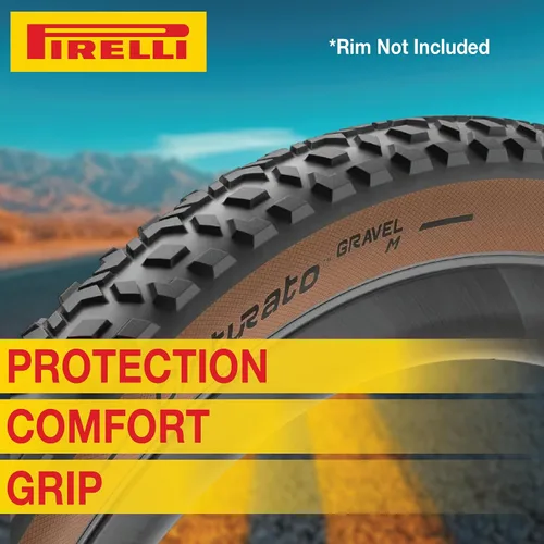 Miniatura 5 de Pirelli Cinturato Gravel M Classic 45-584 (650 x 45c) - Neumático de grava para bicicleta de grava, diseño específico para terreno mixto, compuesto