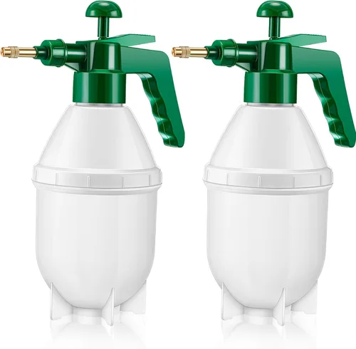 Ziliny 2 botellas de pulverización de mano de 27 onzas, botellas de spray de jardín Mister, pulverizador de mano a presión para césped con boquilla