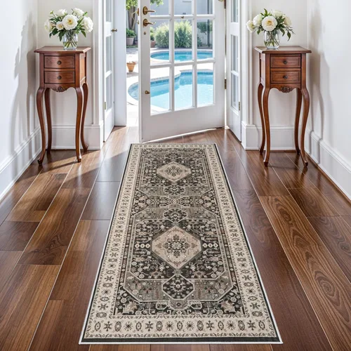 Miniatura 53 de RUUGME Alfombra Pasillera Lavable 2'6x12 - Alfombra de Pasillo con Respaldo Antideslizante Alfombras Resistentes a Manchas para Sala de Estar