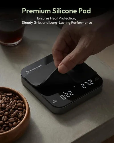 Miniatura 8 de Báscula de café mini Maestri House con temporizador, báscula de espresso recargable USB-C, báscula precisa de 2kg/0.1g para espresso y café por