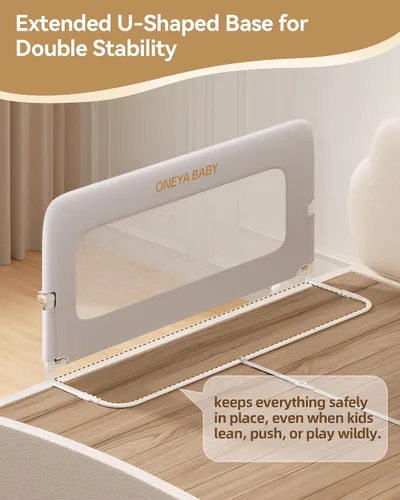 Miniatura 7 de Barandilla protectora para cama de bebé, riel de cama de 32 pulgadas de grosor para niños pequeños, barandillas laterales de seguridad extraaltas