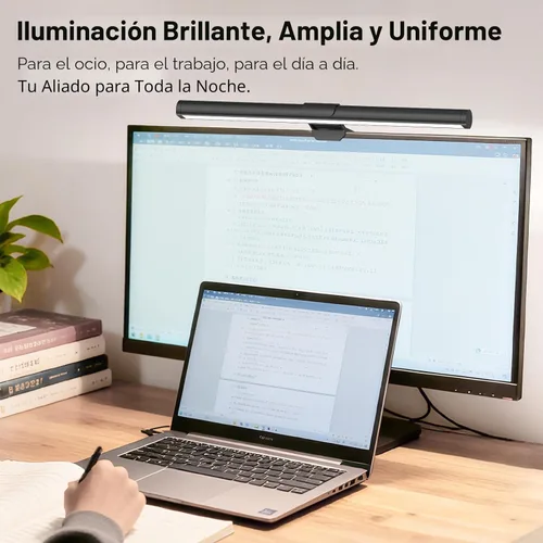 Miniatura 4 de Barra de luz para monitor, lámpara de lectura USB para cuidado de los ojos, luces de computadora LED de 11.8'' con iluminación ultra ancha, luz