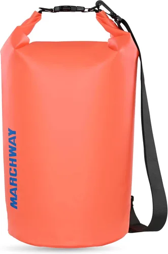 MARCHWAY - Bolso seco flotante e impermeable 1.32/2.64/5.28/7.93/10.57 galones, parte superior enrollable, mantiene secos equipos de kayak rafting