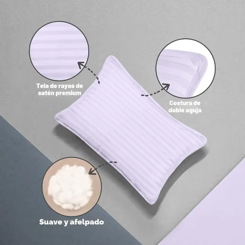 Miniatura 4 de Utopia Bedding Almohada para niños pequeños (Lavanda, paquete de 2), almohadas de 13x18 para dormir, funda de mezcla de algodón suave