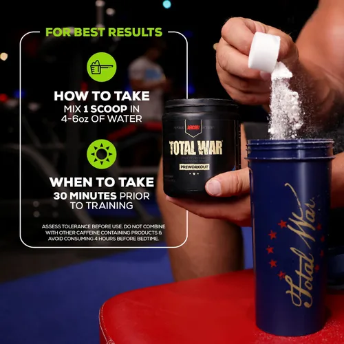 Miniatura 6 de REDCON1 Total War Pre Workout, Dulzura de Arcoíris, L Citrullina, Ácido Málico, Extracto de Hoja de Té Verde para Aumentar la Energía Pre