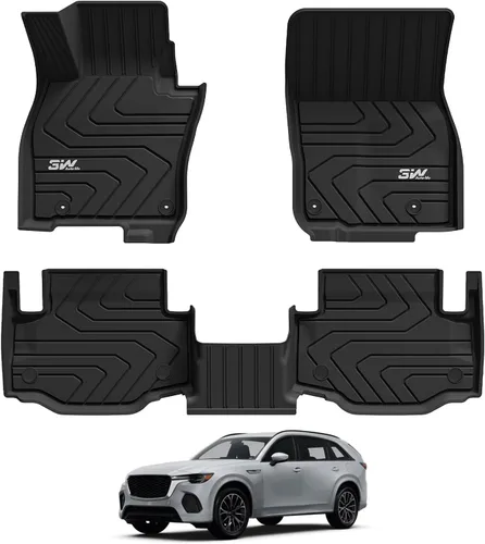 Miniatura 21 de 3W Alfombrillas de piso y forro de carga compatibles con Mazda CX-50 2023 2024 2025 (no para híbrido), forros TPE para todo clima, juego completo