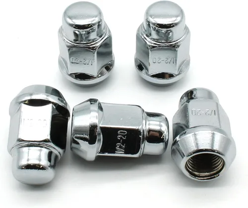 Miniatura 2 de TMAX Tornillo de bloqueo de rueda de tuerca de bellota cromada de 1/2 pulgadas-20 piezas