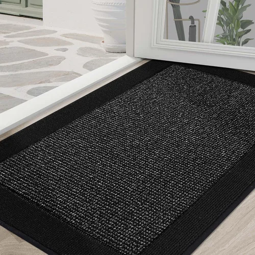 Miniatura 10 de BEQHAUSE Tapete para puerta interior de 20 x 32 pulgadas, tapete antideslizante para entrada, lavable, resistente a la suciedad, tapete