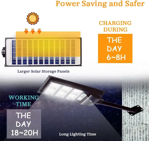 Miniatura 2 de Paquete de 2 luces solares para exteriores con sensor de movimiento, 10000 lm del atardecer al amanecer, luces solares de inundación IP66, luz LED