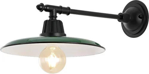 Miniatura 11 de JONATHAN Y Lámpara de pared industrial de 12 pulgadas color gris/negro con 1 luz, lámpara de pared industrial para porche, patio, brazo victoriano