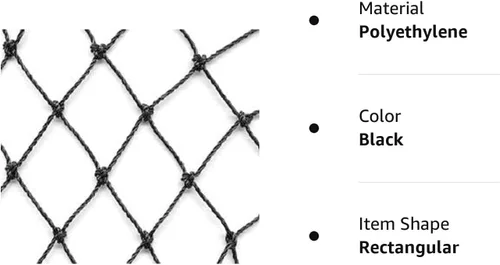 Miniatura 6 de Red para Aviarios de Aves de Corral de Nudos Pesados de 2 Pulgadas (25 pies x 50 pies)