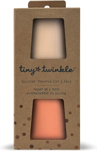 Miniatura 9 de Tiny Twinkle Paquete de 2 vasos de entrenamiento – Vasos de silicona para beber independientemente para bebés y niños pequeños, suministros