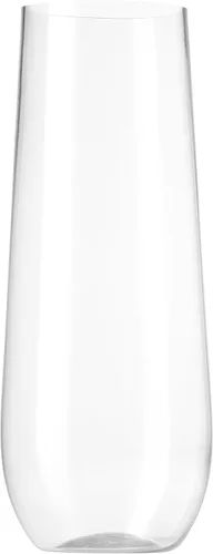 Miniatura 4 de Munfix Paquete de 48 copas de champán de plástico sin pie desechables de 9 onzas, vasos de champán transparentes, irrompibles, reciclables y sin BPA