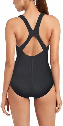 Miniatura 2 de Speedo Traje de baño de una pieza Ultraback para mujer, color negro con ribete blanco