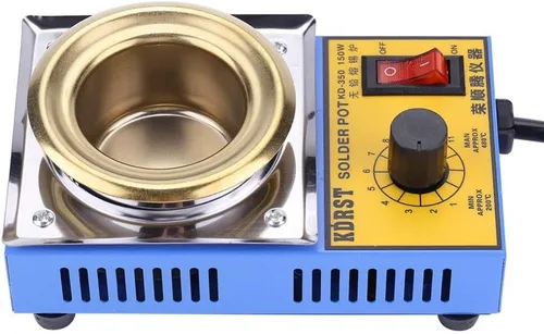 Miniatura 7 de Olla de soldadura, 110V 150W Olla de soldadura sin plomo Soldadura Baño Desoldador Placa de Titanio 1.969 in 392.0-842.0 °F(US Plug)