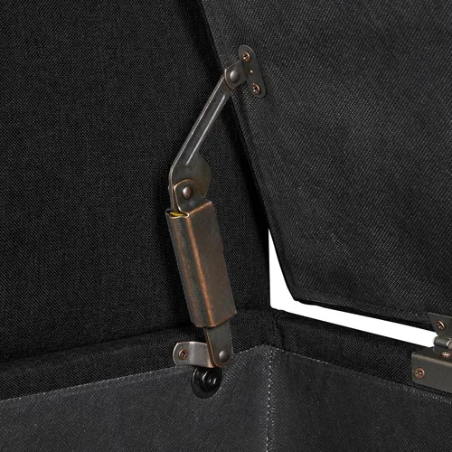 Miniatura 9 de Yaheetech Otomana con almacenamiento, banco otomano de almacenamiento de 52 pulgadas con bisagra de seguridad, banco tapizado con asiento