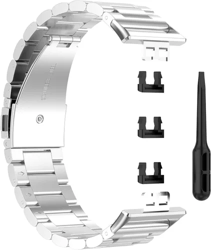 Miniatura 4 de Correa de repuesto compatible con Huawei Watch, correas de metal de acero inoxidable para mujeres y hombres para reloj Huawei compatible con reloj