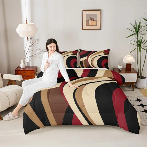 Miniatura 51 de Castle Fairy Juego de edredón con diseño de gato lindo para niños, tamaño twin, juego de ropa de cama con hojas de flores, luna, noche y cielo
